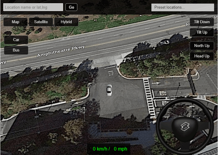 Google Map Driving Simulator
